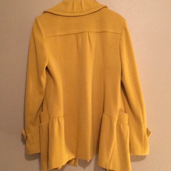 Sz small yellow pea coat - Picture 2 of 2